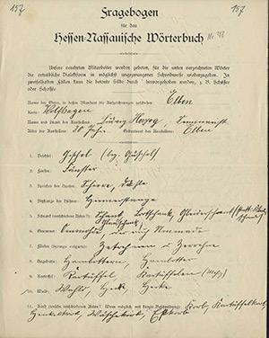 Beispielseite aus einem Fragebogen Beispielseite aus einem Fragebogen