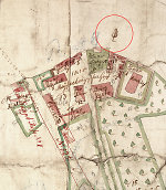 Der Gerichtsplatz in Retterode auf der Katasterkarte von 1757 Vorschaubild