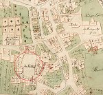 Der Friedhof in Schenklengsfeld, Standort der Linde, auf der Katasterkarte von 1707 Vorschaubild