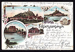 Alte Postkarte mit dem Gerichtsplatz in Felsberg Vorschaubild