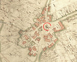 Die offensichtlich geleitete Linde in Burgholz auf der Katasterkarte von 1751 Vorschaubild