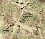 Eintragungen von Jörg Nolte auf der Katasterkarte von 1775 Vorschaubild