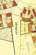 Der Lindenplatz in der Zellerstraße auf der Karte von 1854 Vorschaubild