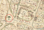 Der Gerichtsplatz in Gertenbach auf der Katasterkarte von 1781 Vorschaubild