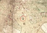 Der Gerichtsplatz von Großenbach in der Gemarkungskarte von 1725 Vorschaubild