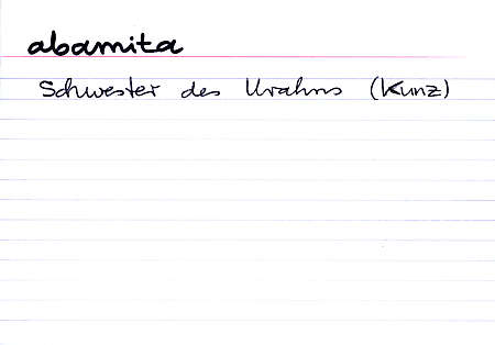 Karteikarte abamita (Front Side)
