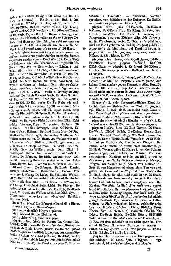 Click to enlarge Page View: Volume 1, Columns 833–834