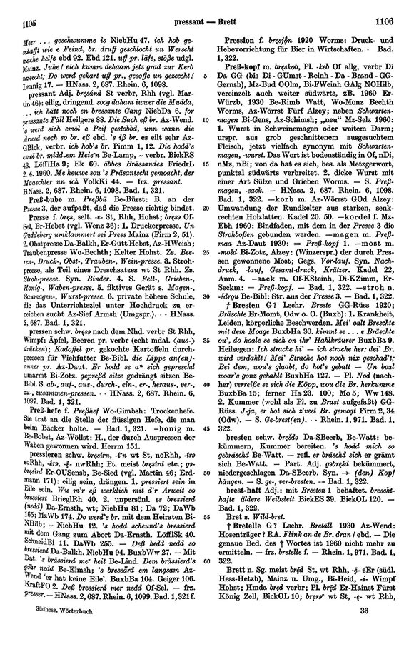 Click to enlarge Page View: Volume 1, Columns 1105–1106