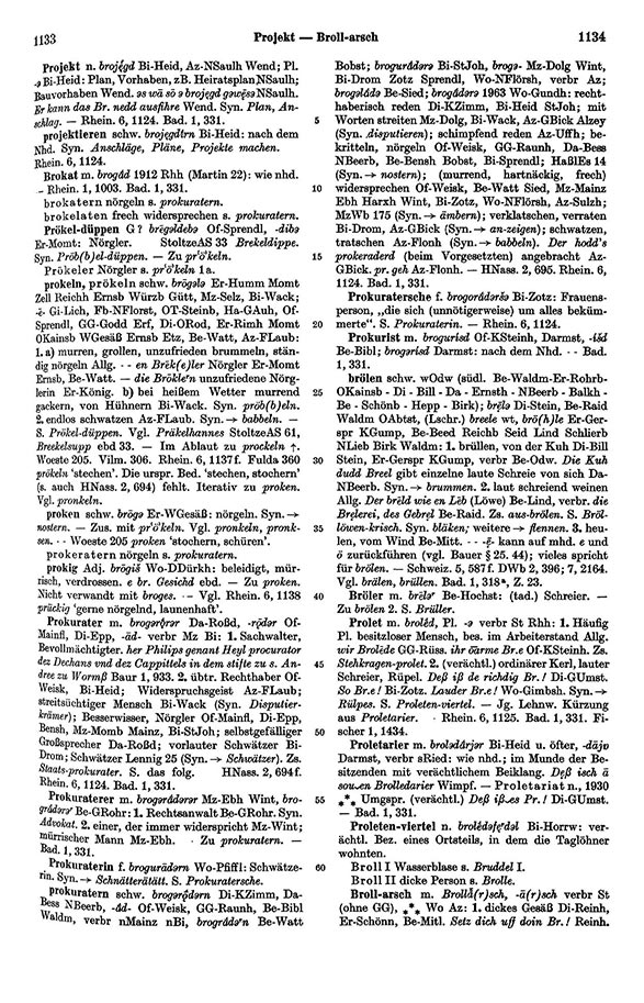 Click to enlarge Page View: Volume 1, Columns 1133–1134