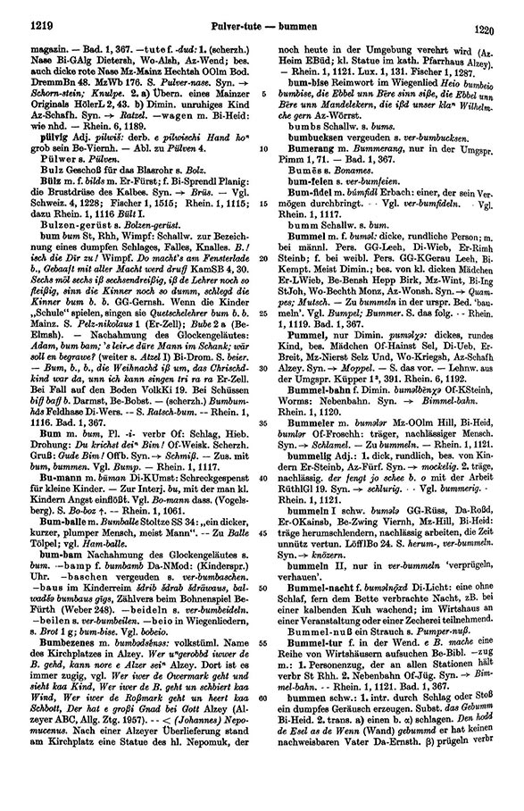Click to enlarge Page View: Volume 1, Columns 1219–1220
