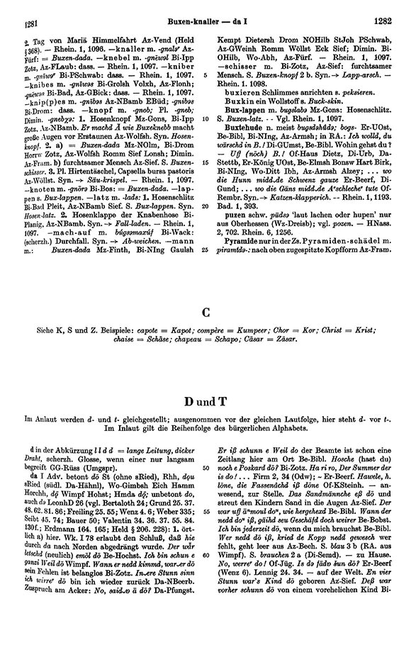 Click to enlarge Page View: Volume 1, Columns 1281–1282