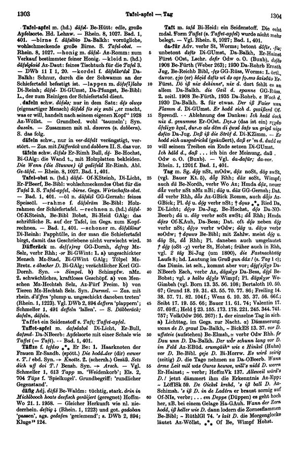 Click to enlarge Page View: Volume 1, Columns 1303–1304
