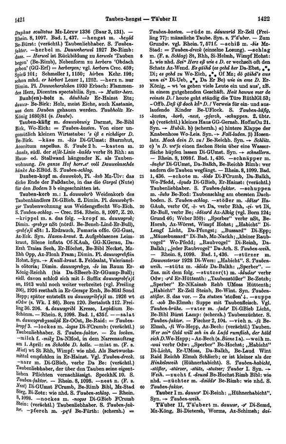 Click to enlarge Page View: Volume 1, Columns 1421–1422