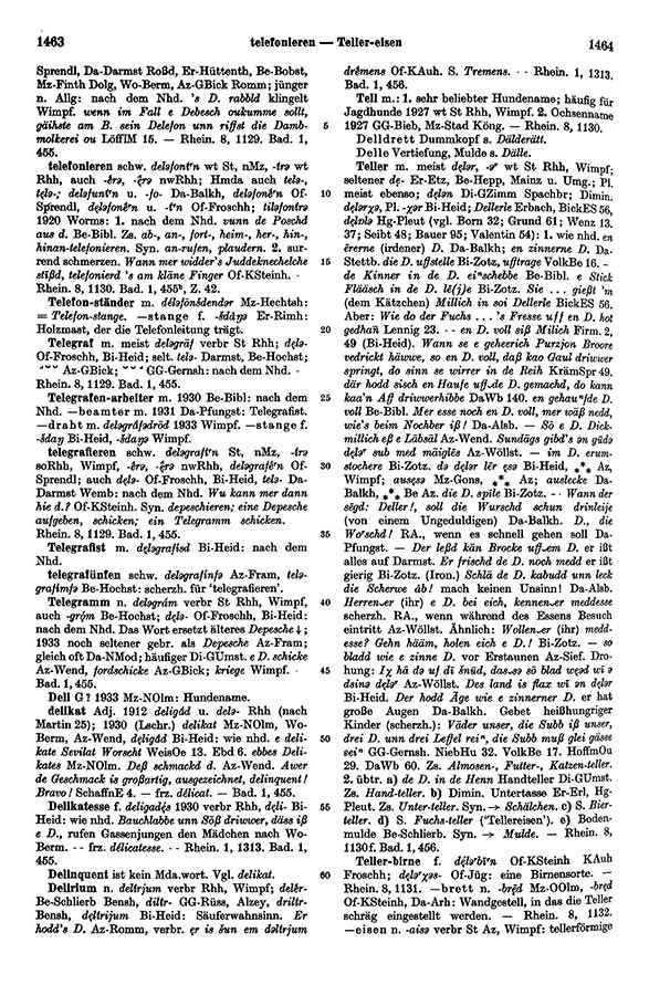 Click to enlarge Page View: Volume 1, Columns 1463–1464