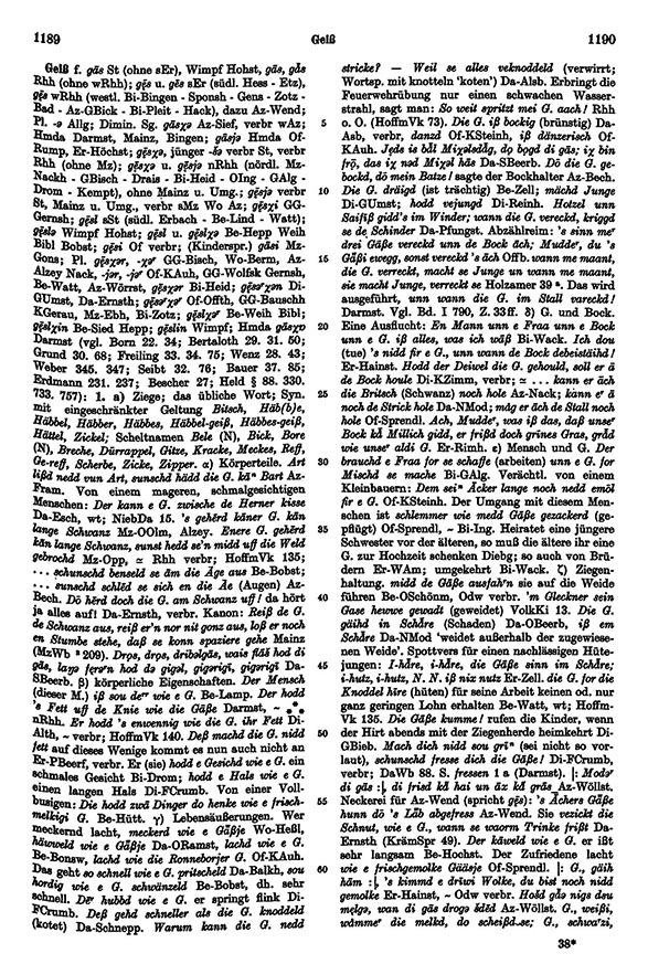 Zum Vergrößern bitte klicken Seitenanzeige: Band 2, Spalten 1189–1190