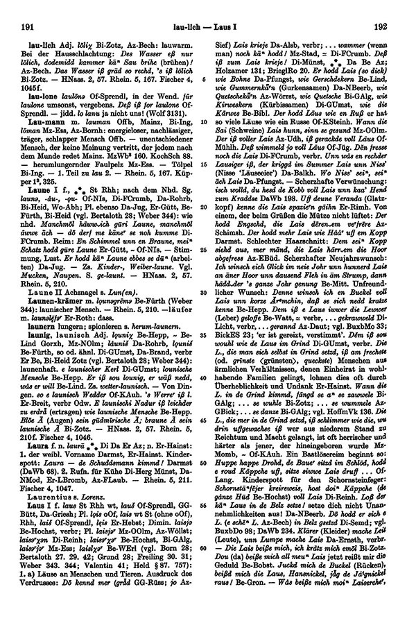 Zum Vergrößern bitte klicken Seitenanzeige: Band 4, Spalten 191–192