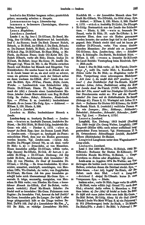 Seitenanzeige: Band 4, Spalten 291–292